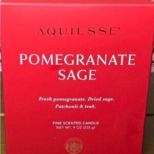 Pomegranate Sage Scented Candle - Red